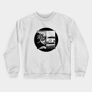 TOYOTA SUPRA MK4 Black 'N White 5 Crewneck Sweatshirt